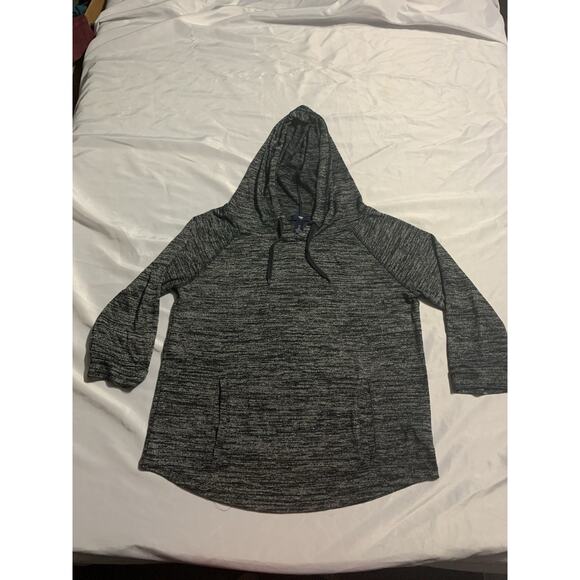 Gap 3/4 Sleeve Womens Hoodie Black Gray Soft Thin L *few Sm Spots** Pics - Picture 1 of 6